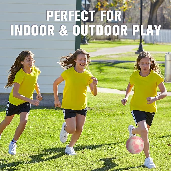 Size 4 Soccer Ball, Kids Soccer Balls for Girls Boys Youth Children Training Backyard School Indoor Outdoor Ball with Pump Gift