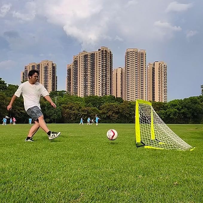 Soccer Goal – Foldable Frame Net for Kids + Youth – Indoor + Outdoor Soccer Goal with Carry Bag – Easy Setup – Multiple Sizes for Practice & Games