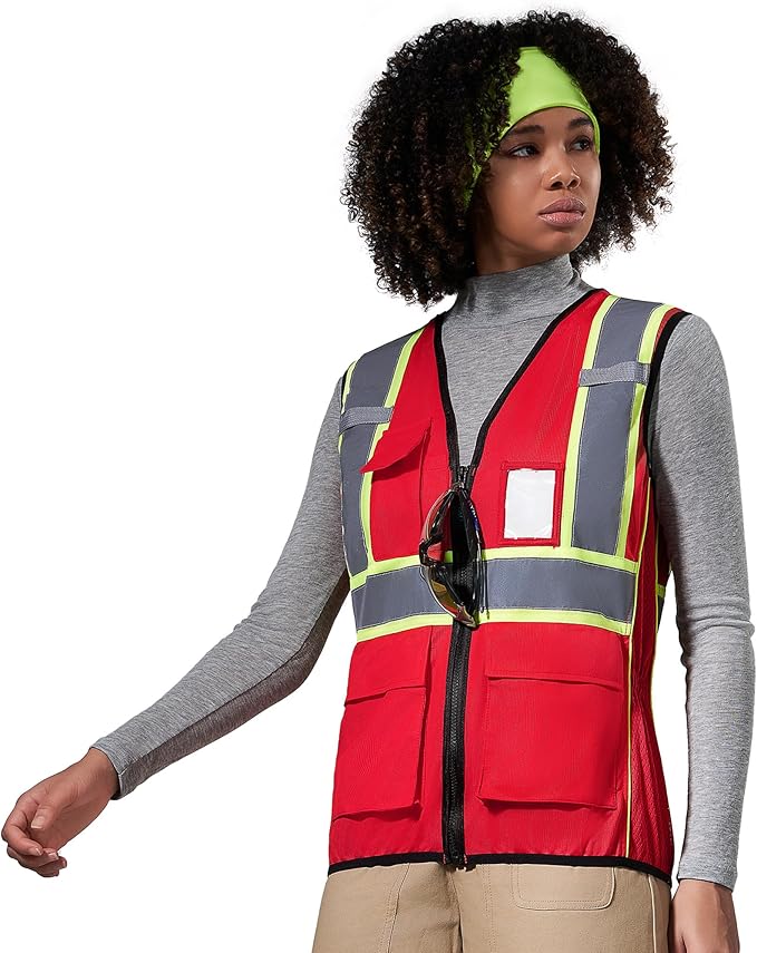 AYKRM 11 color Ladies High Vis Reflective Safety Vest for Women