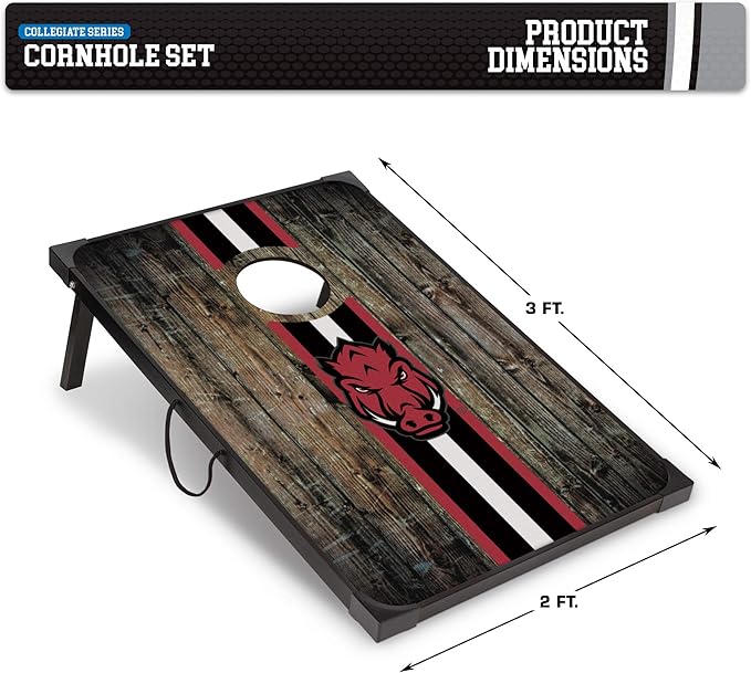 Wild Sports NCAA 2' x 3' MDF Deluxe Cornhole Set - with Corners and Aprons