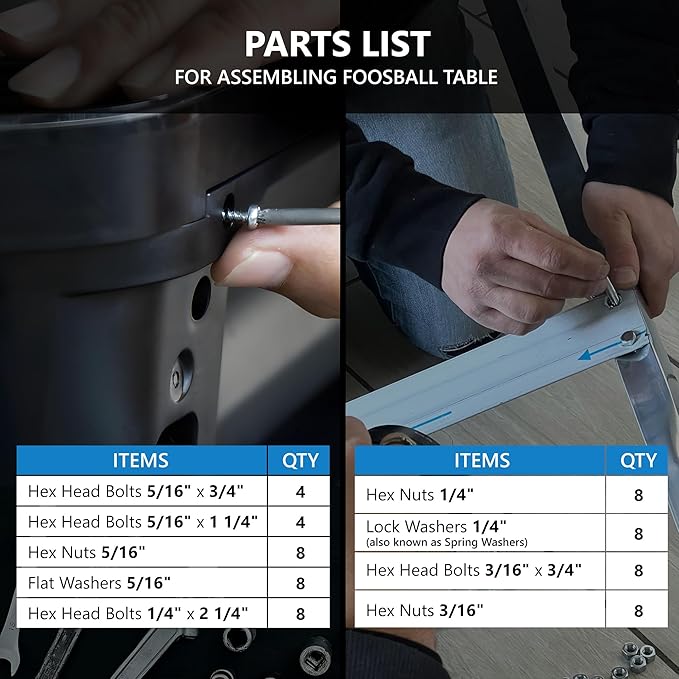Outdoor Foosball Table Adult Size - Game Tables for Adults with Balls & Players - Soccer Table Game for Indoor Use - Weatherproof Perfect for Tournaments