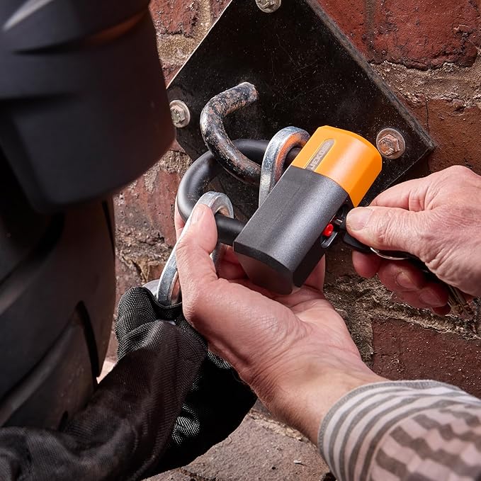 Jekosa® PBL110 Heavy-Duty Bike Lock with 5 Keys - 18 mm Cut Resistant Steel Shackle - Weather Resistant ABS Shell | Bike U-Locks for Motorcycle, Bicycle, Scooter, Garage