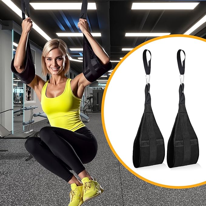 Ab Straps for Pull Up Bar: Hanging Ab Abdominal Sling Straps for Pull up Arm Workout Support for Knee and Leg Raises Training Gym & Home