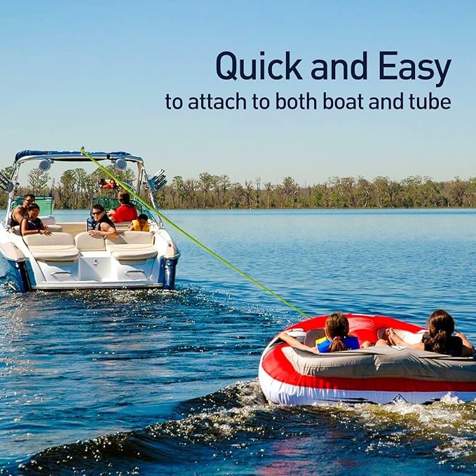 Botepon Tow Rope for Tubing, Tow Rope for Towable Tubes for Boating, Tow Rope for Pulling Tube with Pontoon Boat Jet Ski, 60ft