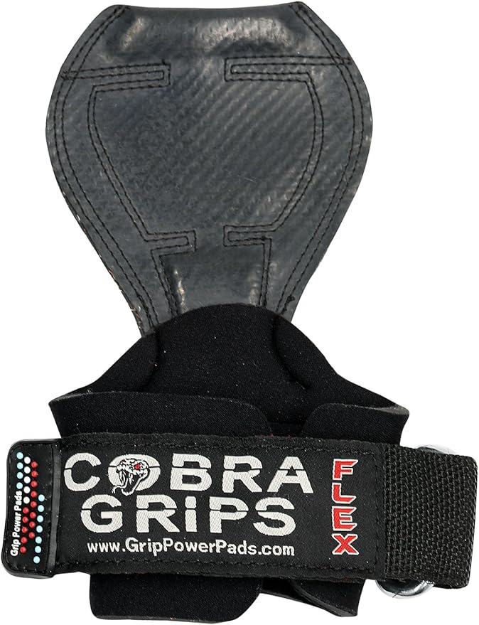 2018 Cobra Grips Flex Model Weight Lifting Gloves Heavy Duty Straps Alternative Power Lifting Hooks for Deadlifts with Padded Wrist Wrap Support Bodybuilding