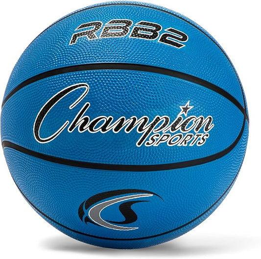 Champion Sports Rubber Basketballs – Heavy Duty Pro-Style, Indoor/Outdoor Use, Premium Basketball Equipment for Physical Education, Various Sizes & Colors (Size 3, 5, 6, 7)