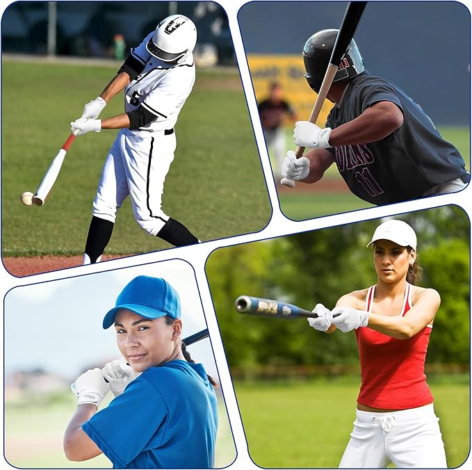 HANDLANDY Baseball Batting Gloves for Adult Youth, Grip Breathable Softball Batting Gloves Fit Men Kids Boys Girls