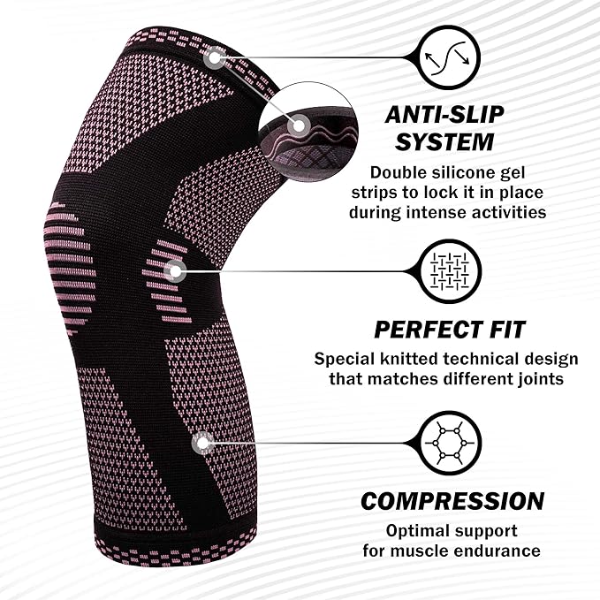 POWERLIX Leg Sleeve - Best Knee Brace for Leg Pain for Men & Women Knee Support for Running, Basketball, Weightlifting, Gym, Workout, Sports â€“Please Check Sizing Chart