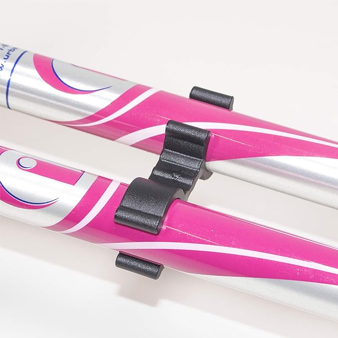 Urban Poling - Urban Poles 4Life - Lightweight, Aluminum Nordic Walking Sticks - Pink & Silver - 1 Pair – for Users 4'2"–6'2" - Collapsible & Adjustable Hiking Gear