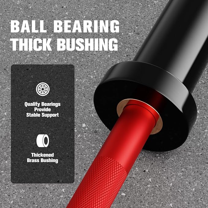 RitFit Barbell Weight Set - 4/6FT Olympic Barbell with Weight Plates (55-275LB Total) - Weightlifting Equipment for Squats, Curls, Deadlifts, Presses, Hip Thrusts