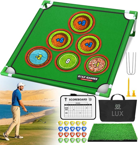 Upgraded Golf Game with 20 Velcro Golf Balls Chipping Game, 3IN 1 Battle Golf Chipping Games for Adults, Battlegolf Outdoor Set, Battle Golfs Pong Games, Indoor Golf Games for Kids