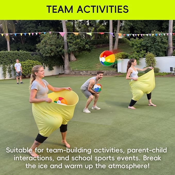 Granny Pants Yard Game,Granny Pants Outdoor Game for Adults with 8 Bouncy Balls and 1 Pump,Super Pants Challenge Games,Outdoor Party Games for Adults and Family Reunion Backyard Party