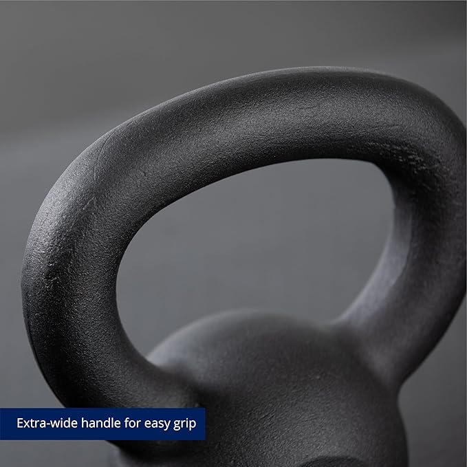 Titan Fitness Cast Iron Kettlebell, Single Piece Casting, KG and LB Markings, Full Body Workout
