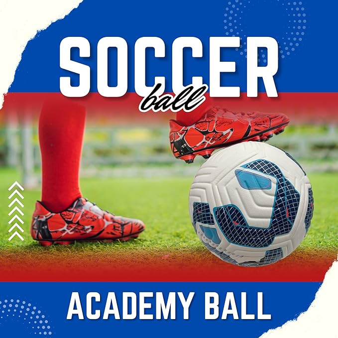GX Soccer Academy Tour+ Professional Soccer Ball, Size 5, Green and White Competition Ball