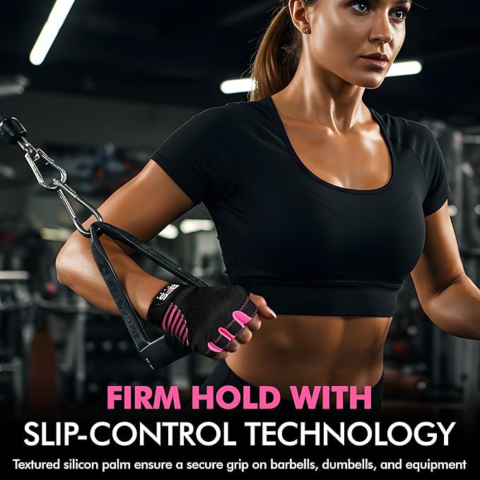 Gym Gloves for Weight Lifting,Workout Gloves with Full Palm Protection–Breathable Fitness Glove for Men & Women,Powerlifting,Pull Ups,Cycling,Gym Training