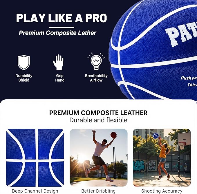 Custom Personalized Basketball – Official Size 7/6 | Leather Indoor/Outdoor Basketball Ball with Name | Idea Gifts