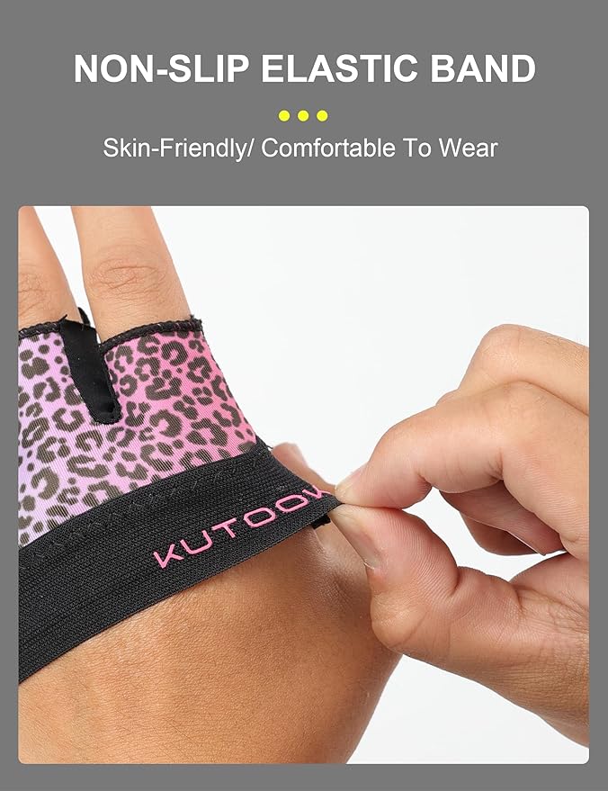 KUTOOK Weight Lifting Gloves for Women Gym Workout Gloves with Palm Protection & Extra Grip Breathable Exercise Gloves for Men Fitness