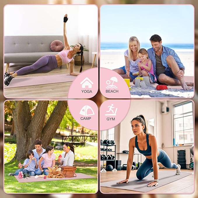 Hot Yoga Towel, 2 Pack Yoga Mat Towel with Grip Dot Non Slip Yoga Towels for Hot Yoga Sweat Absorbent Microfiber Pilates Towel for Bikram Exercise and Fitness