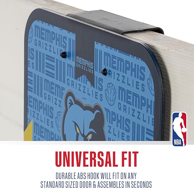 Franklin Sports NBA Team Over The Door Basketball Hoop - Kids Indoor Mini Basketball Hoop with Basketball - NBA Fan Shop Mini Hoop for Bedroom & Office