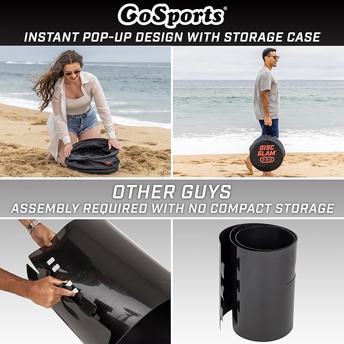 GoSports Disc Slam Game - Classic or PRO - Outdoor Disc Toss Yard and Beach Party Game