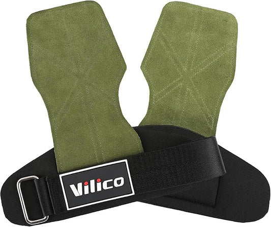 Leather Weight Lifting Gloves Wrist Straps for Weightlifting, Adjustable Weight Lifting Straps Cobra Grips, Gym Strap Gym Gloves for Men Women