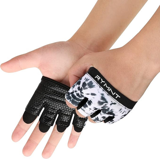 Minimal Workout Gloves,Short Micro Weight Lifting Gloves Grip Pads with Full Palm Protection & Extra Grip for Men Women Weightlifting,Gym,Cross Training,Powerlifting,WODs.
