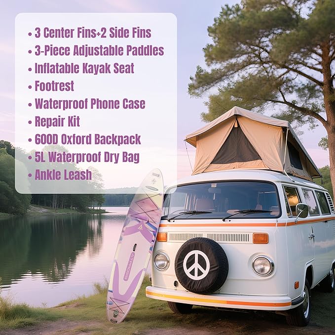 11'6"x35" Inflatable Paddle Board, 450lbs Extra Wide Stand Up Paddleboard for Adults with Premium SUP Accessories Kit & Backpack, Blow Up Kayak Non-Slip Stable Deck Boat for Yoga Fishing Surf
