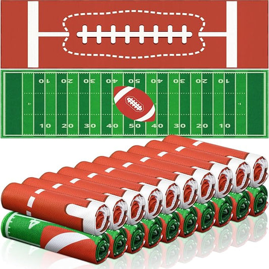 24 Pcs Sports Cooling Towels Baseball Basketball Softball 40 x 12 Inch Breathable Soccer Football Volleyball Microfiber Ice Towel Fast Drying for Sport Party Favors Team Gift(Green,Football)