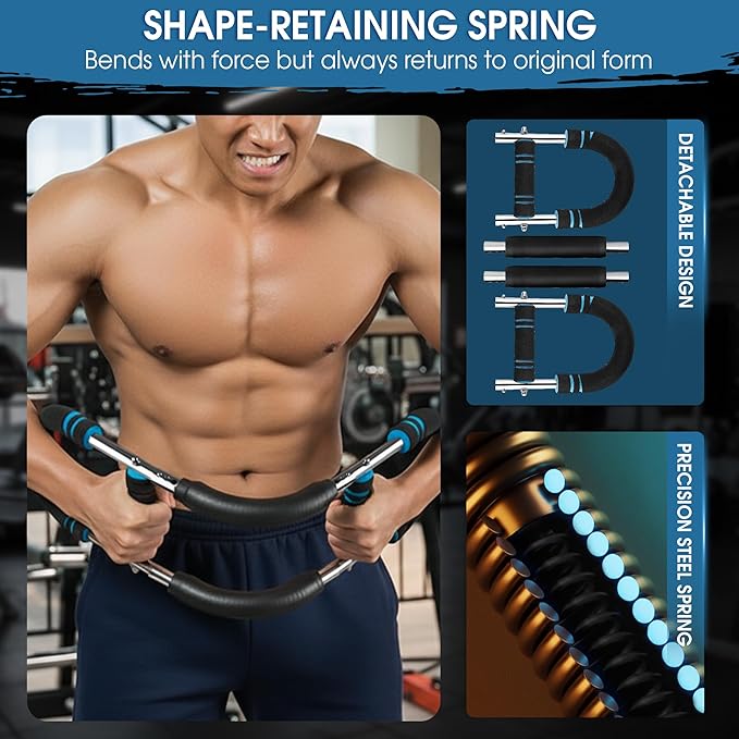 Twister Arm Trainer 40-100 lb, Adjustable Chest Workout Equipment Exerciser for Men, Portable Arm & Chest Twister Trainer for Women, Strength Training Fitness Equipment for Upper Body Muscle