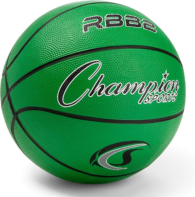 Champion Sports Rubber Basketballs – Heavy Duty Pro-Style, Indoor/Outdoor Use, Premium Basketball Equipment for Physical Education, Various Sizes & Colors (Size 3, 5, 6, 7)
