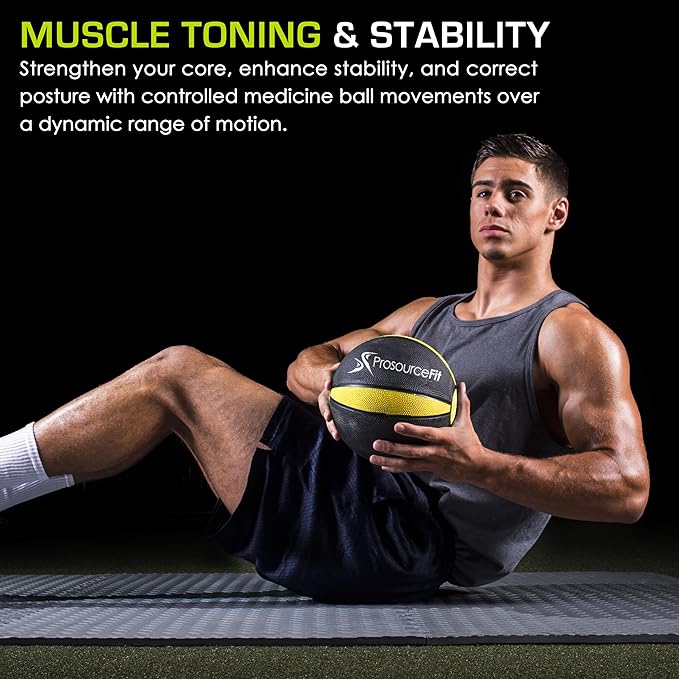 ProsourceFit Weighted Medicine Ball for Full Body Workouts