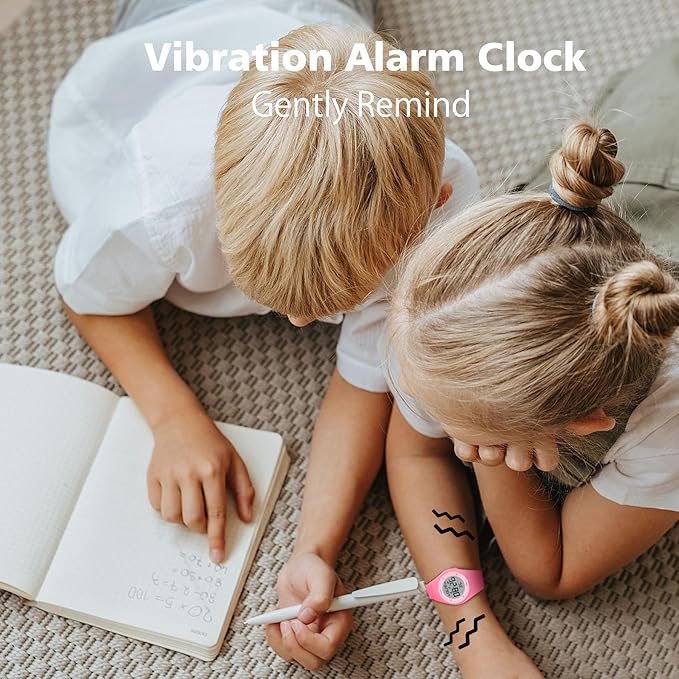 Kids Watches for Girls Boys Digital Sport Watch with Step Counter Pedometer Vibration Alarm Clock, No App Waterproof Fitness Tracker Kids Watch Boys Girls Teens Students Ages 5-16