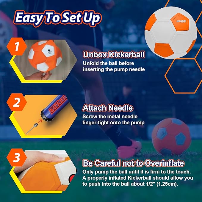 Kickerball - Curve and Swerve Soccer Ball/Football Toy - Kick Like The Pros, Great Gift for Boys and Girls - Perfect for Outdoor & Indoor Match or Game