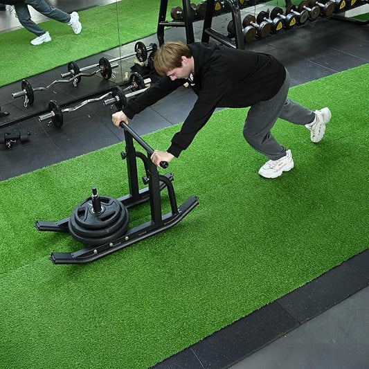 Yescom Sports Sled Strips Turf Gym Turf Flooring for Weight Sled Push Gym Equipment Outdoor Indoor Use 50'x3'x2PCS(300 Sq.Ft) 0.8" H
