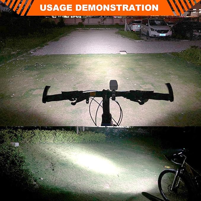 Bike Lights for Night Riding USB Bike Light Set, Bicycle Front Headlight and Back Taillight, 3/5 Light Modes,for Road Cycling