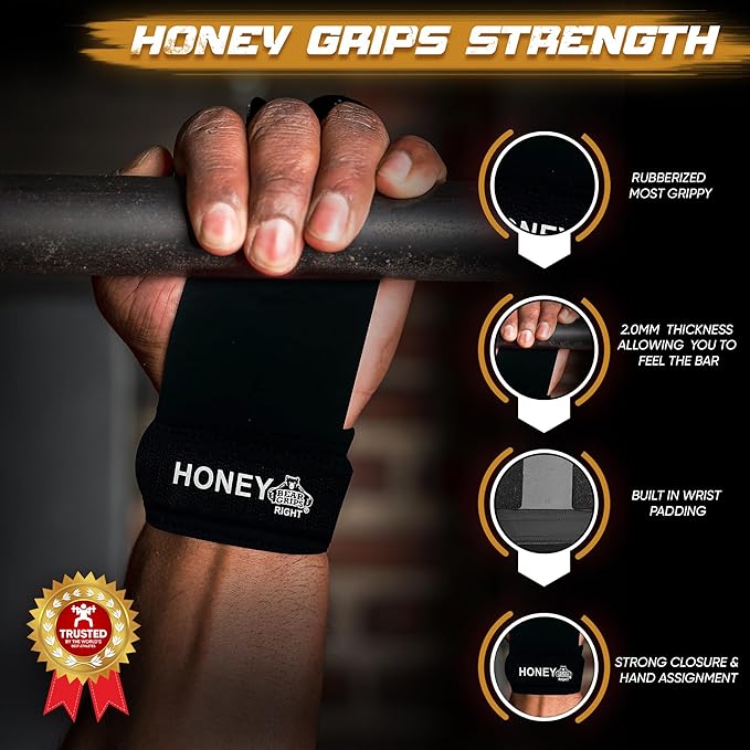 Bear Grips Two Hole Hand Grips, Three Hole Pull Up Grips, No Hole Wrist Grips, WOD Grips for Men and Women. Carbon Fiber Hands Grips, Titanium Hand Grips for Weight Lifting, Speed Pull Up Gloves Grip