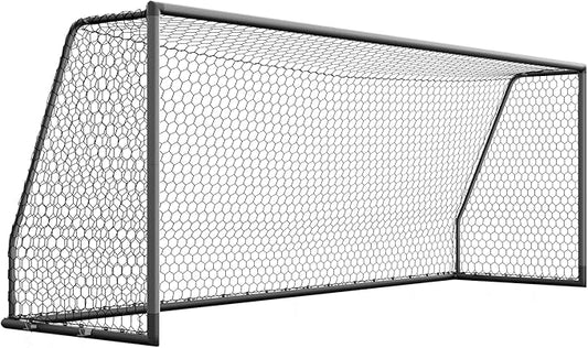 NAIZEA Soccer Goal - 12x6FT/16x7FT/10x6FT/8x6FT/6x4FT Soccer Goals for Backyard - Metal Soccer Goals for Youth Adult - Multiple Sizes Colors - Perfect for Games Indoor Outdoor Practice
