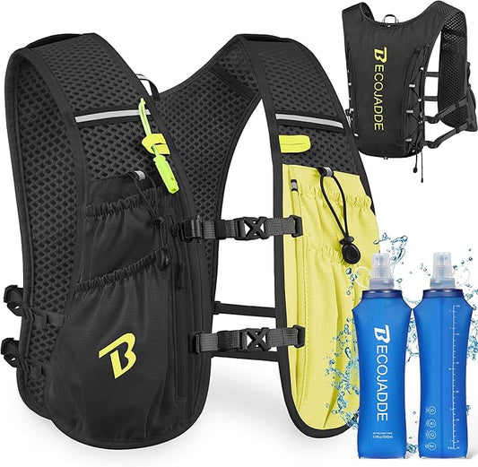 Running Vest Hydration Backpack for Men Women, 5L Lightweight Running Backpack Hydration Pack for Marathon, Trail, Cycling, Hiking, Jogging