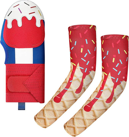 Sliding Mitt Gloves with Arm Sleeves Adjustable Baseball Sliding Mitt Youth Adult Protective Shield for Softball