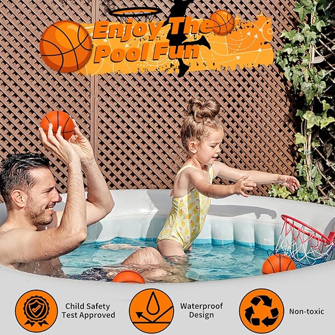 5" Mini Foam Basketball for Mini Basketball Hoop, Small Basketball for Over The Door Basketball Hoop, Replacement Balls for Kids Toddler Beach Indoor Outdoor Sport Game Gift Set 3 PCS ( Orange )