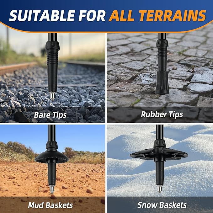 Lightweight Collapsible Kids Hiking Poles - Retractable Kids Hiking Stick, Telescoping Aluminum Trekking Poles 2 Pack, Adjustable Kids Ski Poles by Croosse