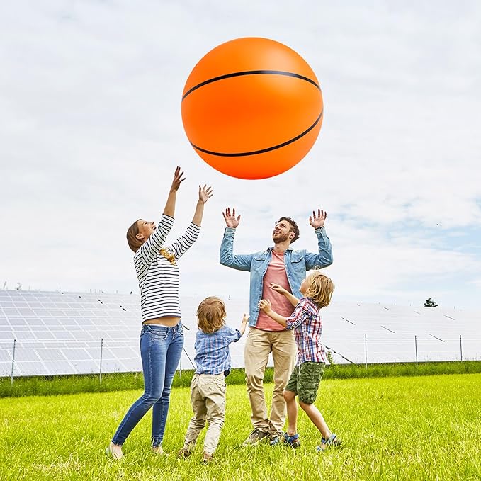 Lewtemi Giant Inflatable Sports Balls Large Inflatable Beach Ball Baseballs Soccer Rainbow Basketball Football for Sport Birthday Party Favor (3 Pcs,Soccer, Baseball, Basketball,27 Inch)