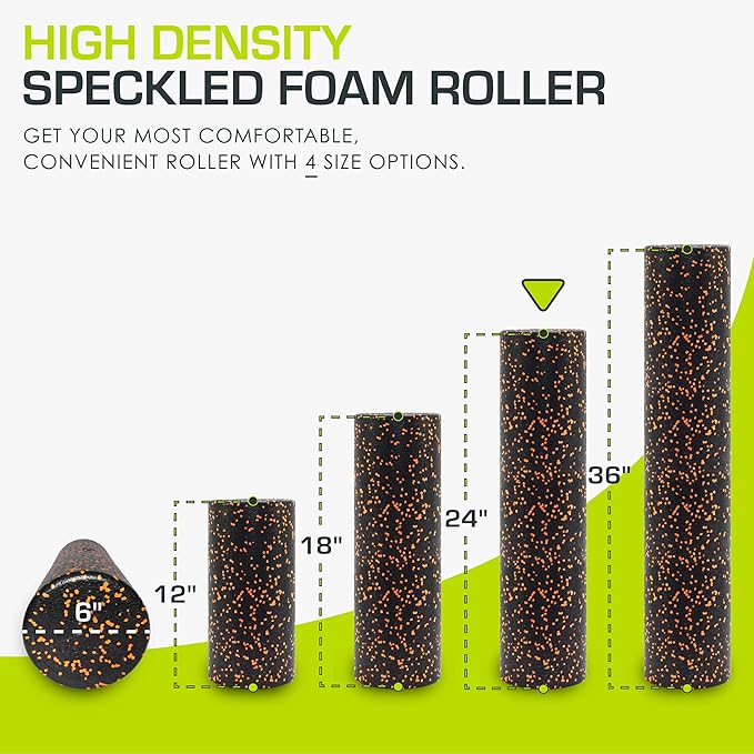 ProsourceFit High Density Foam Rollers 36 - inches Long,Firm Full Body Athletic Massage Tool for Back Stretching, Yoga, Pilates, Post Workout Muscle Recuperation