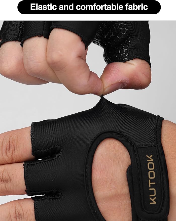 KUTOOK Weight Lifting Gloves for Women Gym Workout Gloves with Palm Protection & Extra Grip Breathable Exercise Gloves for Men Fitness