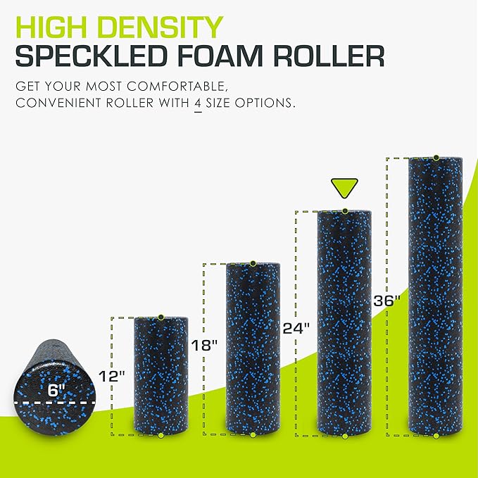 ProsourceFit High Density Foam Rollers 36 - inches Long,Firm Full Body Athletic Massage Tool for Back Stretching, Yoga, Pilates, Post Workout Muscle Recuperation