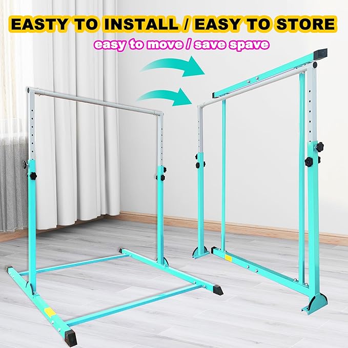MARFULA Gymnastic Bar for Kids Gymnastic Kip Bar Horizontal Bar Gymnastic Training Equipment for Kids 3-15 Years Home and Club Use
