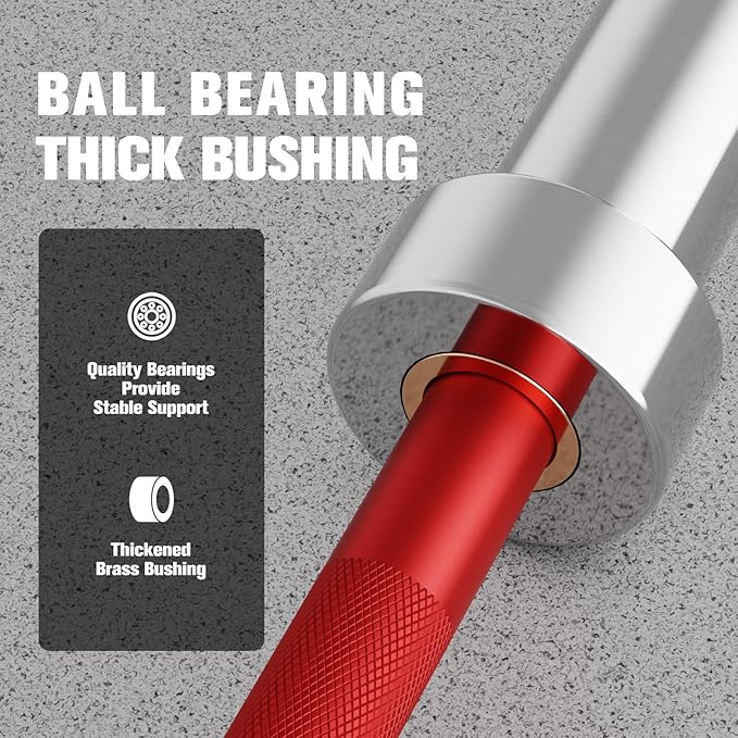 RitFit Barbell Weight Set - 4/6FT Olympic Barbell with Weight Plates (55-275LB Total) - Weightlifting Equipment for Squats, Curls, Deadlifts, Presses, Hip Thrusts