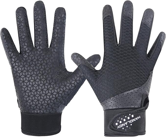 HLDD HANDLANDY Batting Gloves – Durable Grip, Breathable Baseball Softball Gloves for Adults Youth Kids – Gift for Players