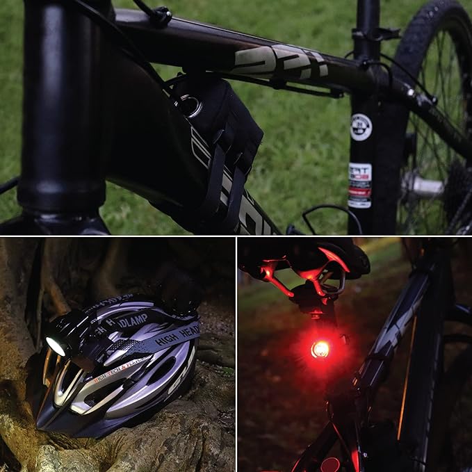BRIGHT EYES Helios Fully Waterproof 1600 Lumen Rechargeable Mountain, Road Bike, MX Headlight, 6400mAh External Battery (Now 4+ Hours on Bright Beam) - Included: Free Diffuser Lens and Free Taillight