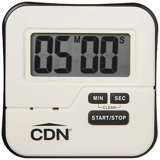 CDN Waterproof Kitchen Timer | Big Digital Display | 90-Second Loud Alarm with Flashing Light | Shatterproof & Steamproof | Magnet & Stand Mount | Ideal for Chefs | TMW1
